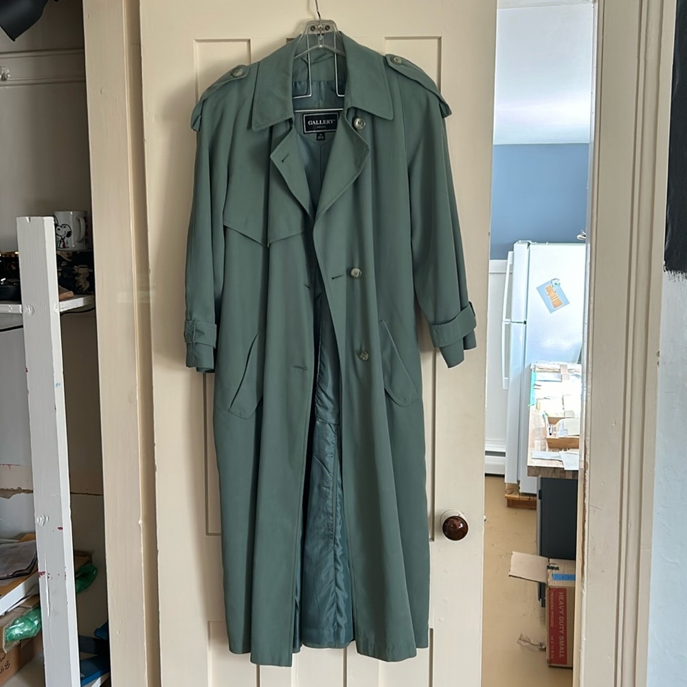 Gallery Women's Trench Coat in Teal
